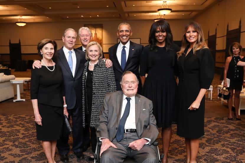 This April 21, 2018, photo provided by the Office of former U.S. President George H.W. Bush,...