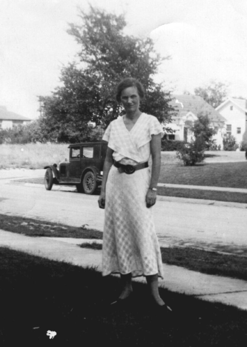 Winifred Sanford in the front yard of her new home, circa 1931. From "Winifred Sanford: The...