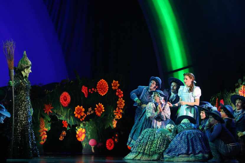 Wicked Witch of the West (Jacquelyn Piro Donovan, left) (CQ) and Dorothy (Danielle Wade,...