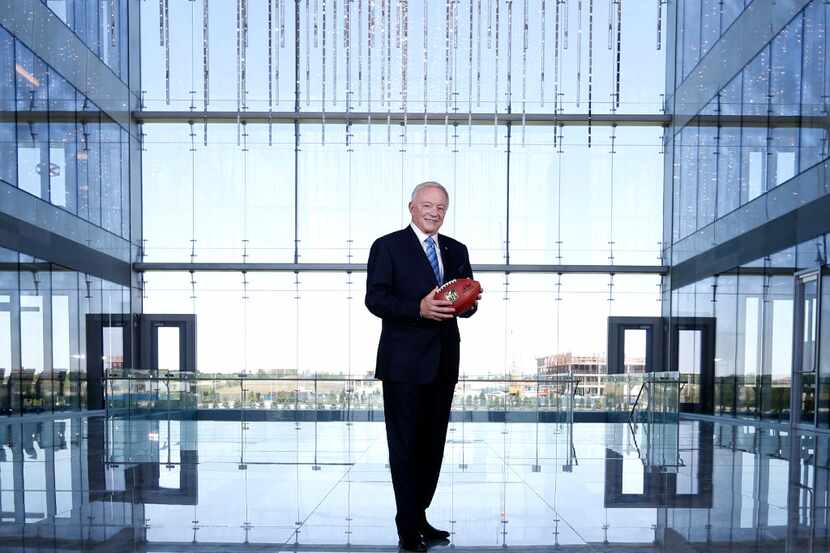 Dallas Cowboys owner and general manager Jerry Jones poses for a portrait at The Star in...