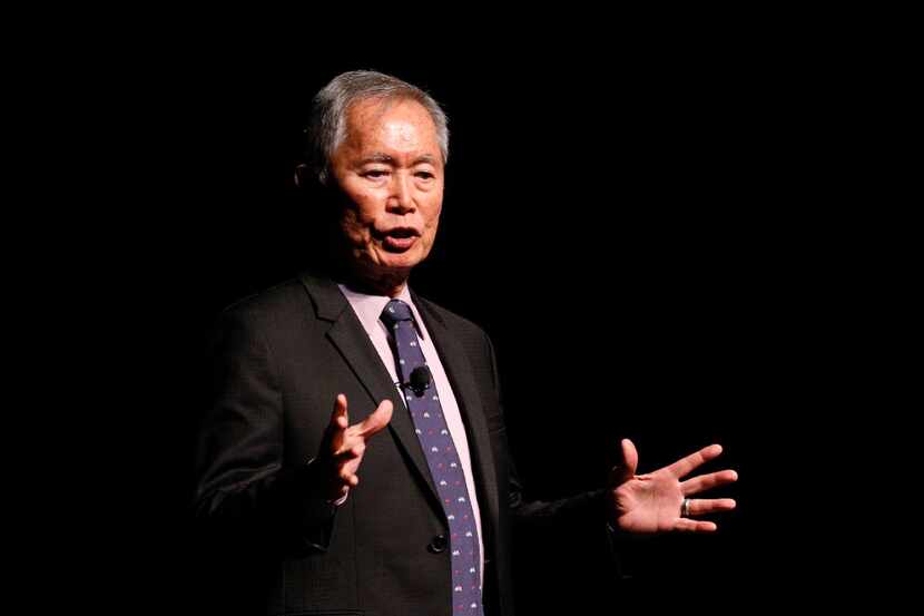 George Takei speaks during the Embrey Human Rights Program presented by the Dallas Holocaust...