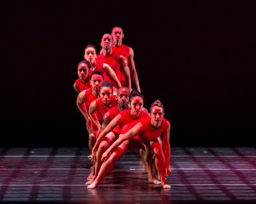 Dallas Black Dance Theatre performs Bruce Wood's Red at a dress rehearsal.(Sharen...
