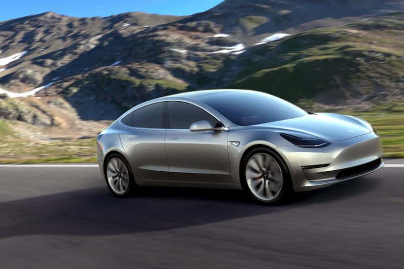 Foto provista por Tesla Motors muestra el carro Modelo 3.