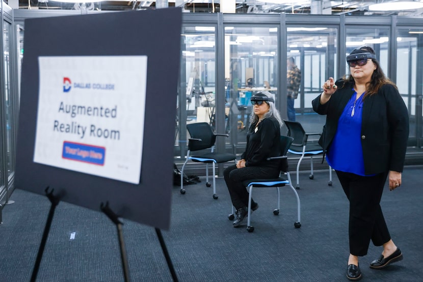 Augmented reality room inside the 53,000 square foot Dallas College workforce development...