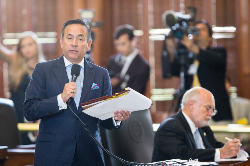 Democratic Sen. Carlos Uresti spoke on the floor during last year's special session.