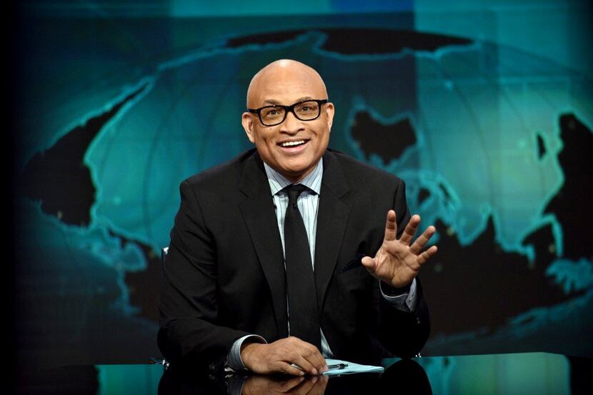 Larry Wilmore on the set of "The Nightly Show."