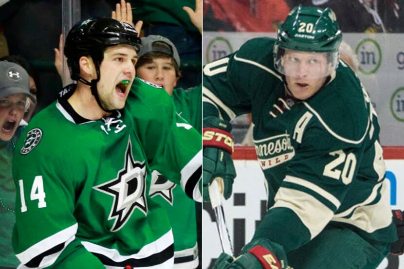 Jamie Benn (left) and Ryan Suter.