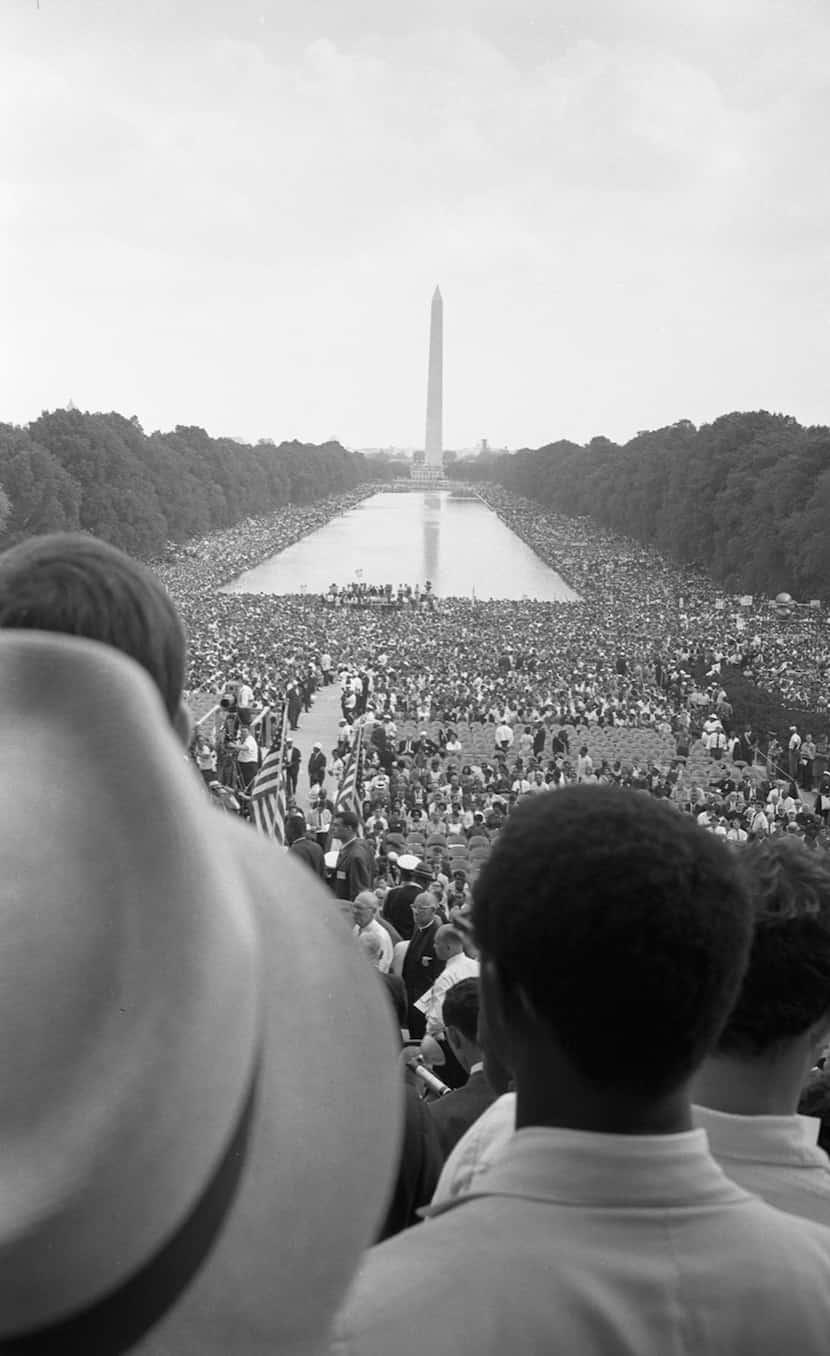 This photograph at the March on Washington is part of a new exhibit in Irving that examines...