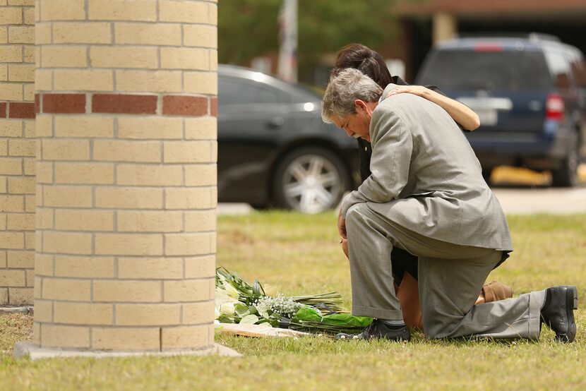 Texas state senator Larry Taylor, of district 11, and his wife Kerri Taylor have a silent...