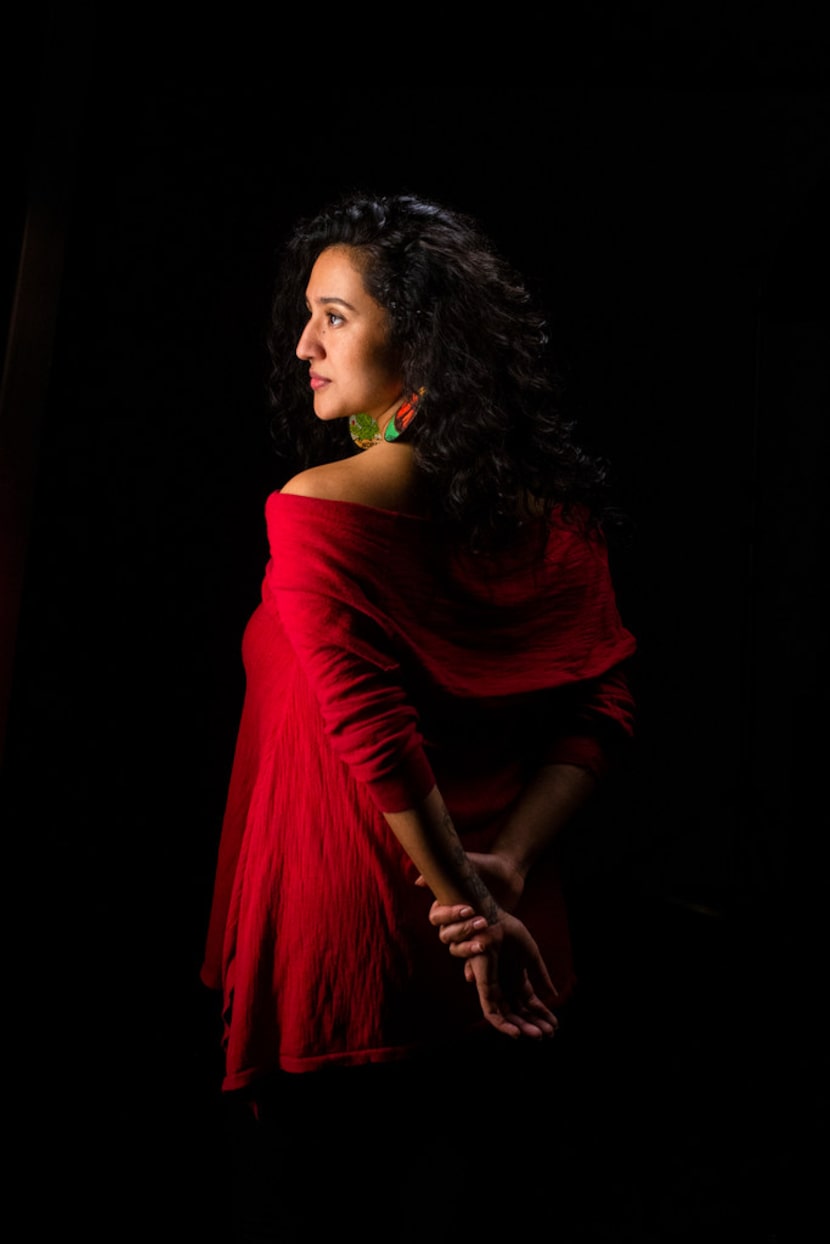 Poet Edyka Chilomé poses for a photograph in The Dallas Morning News' studio on Friday, Dec....