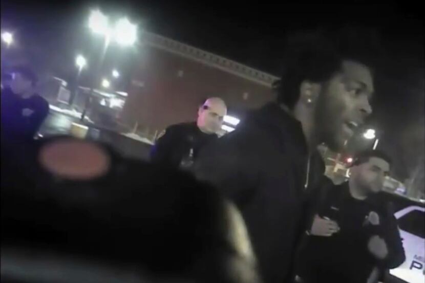 This Jan. 26, 2018 police body-camera footage released by Milwaukee Police Department shows...