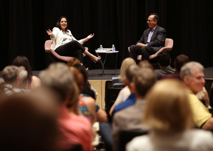 Dallas Morning News journalist Alfredo Corchado and Luisa del Rosal, executive director of...