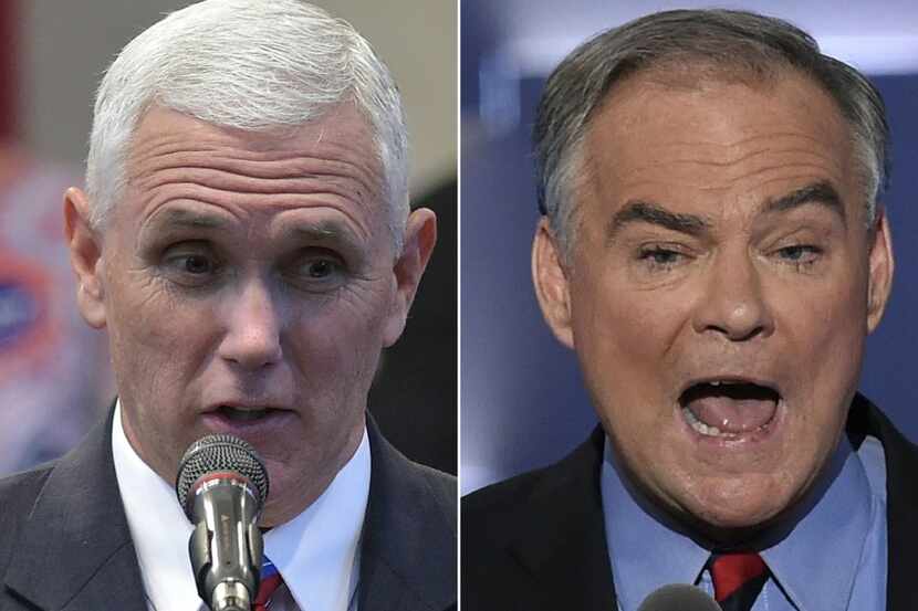 Los candidatos vicepresidenciales: el republicano Mike Pence y el demócrata Tim Kaine. (AP)
