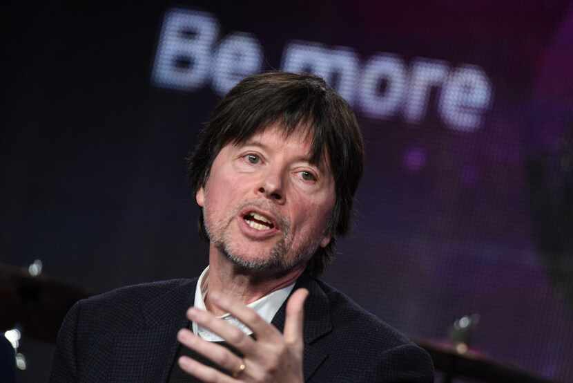 Ken Burns speaks on stage during the "Cancer The Emperor Of All Maladies" panel at the PBS...