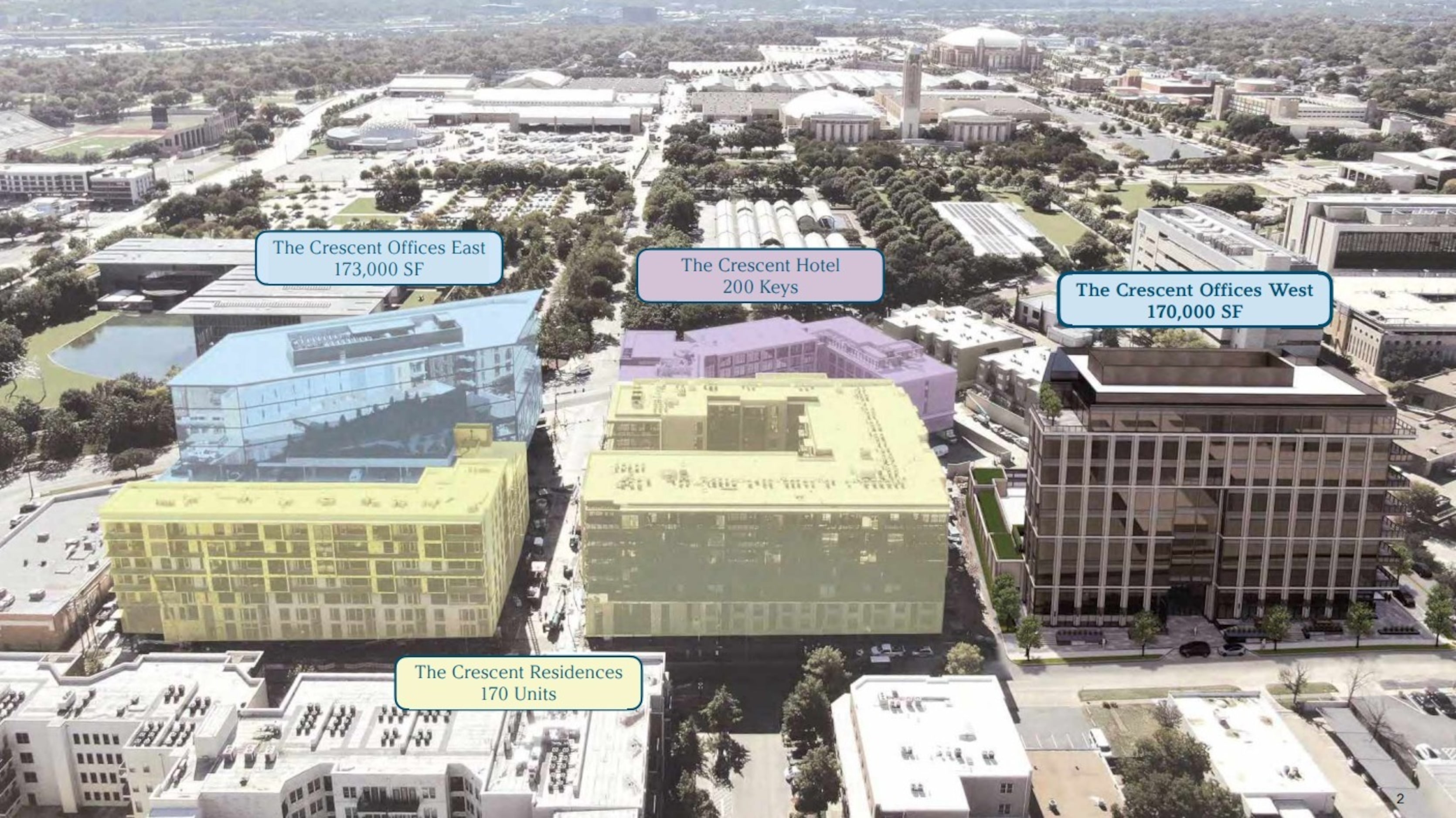 The Crescent Offices West site has been used for construction staging for the mixed-use...