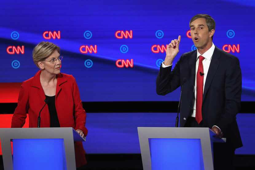 Former El Paso Rep. Beto O'Rourke, needing a breakout debate performance, largely stuck to...
