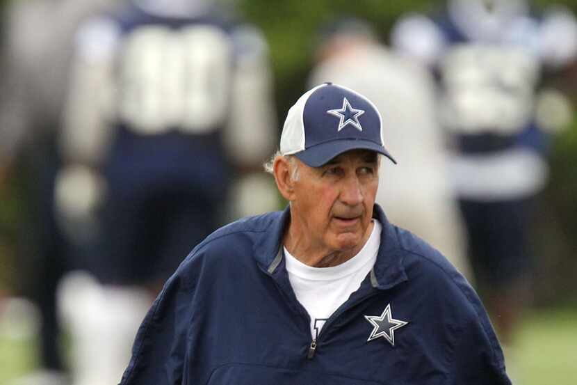 Dallas defensive coordinator Monte Kiffin is pictured during the Dallas Cowboys first OTA...