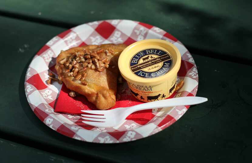 7. Fried Sweet Texas at the State Fair of Texas comes filled with pecan pie, peach cobbler...