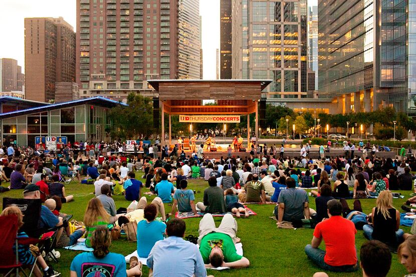 Discovery Green in Houston hosts a lot of outdoor concerts.