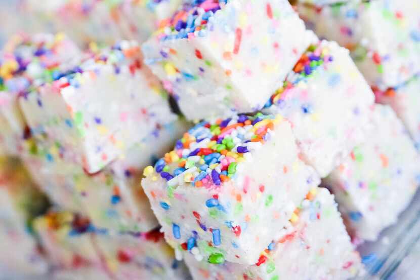 Cake batter and sprinkle fudge, from Ashlee Marie Prisbrey's blog Ashlee Marie.