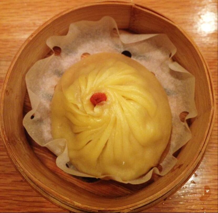 
Soup dumplings are served individually, each in its own steamer basket, at RedFarm in New...