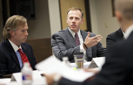 Sitton speaks with scientists about their study of earthquakes in North Texas. He was...