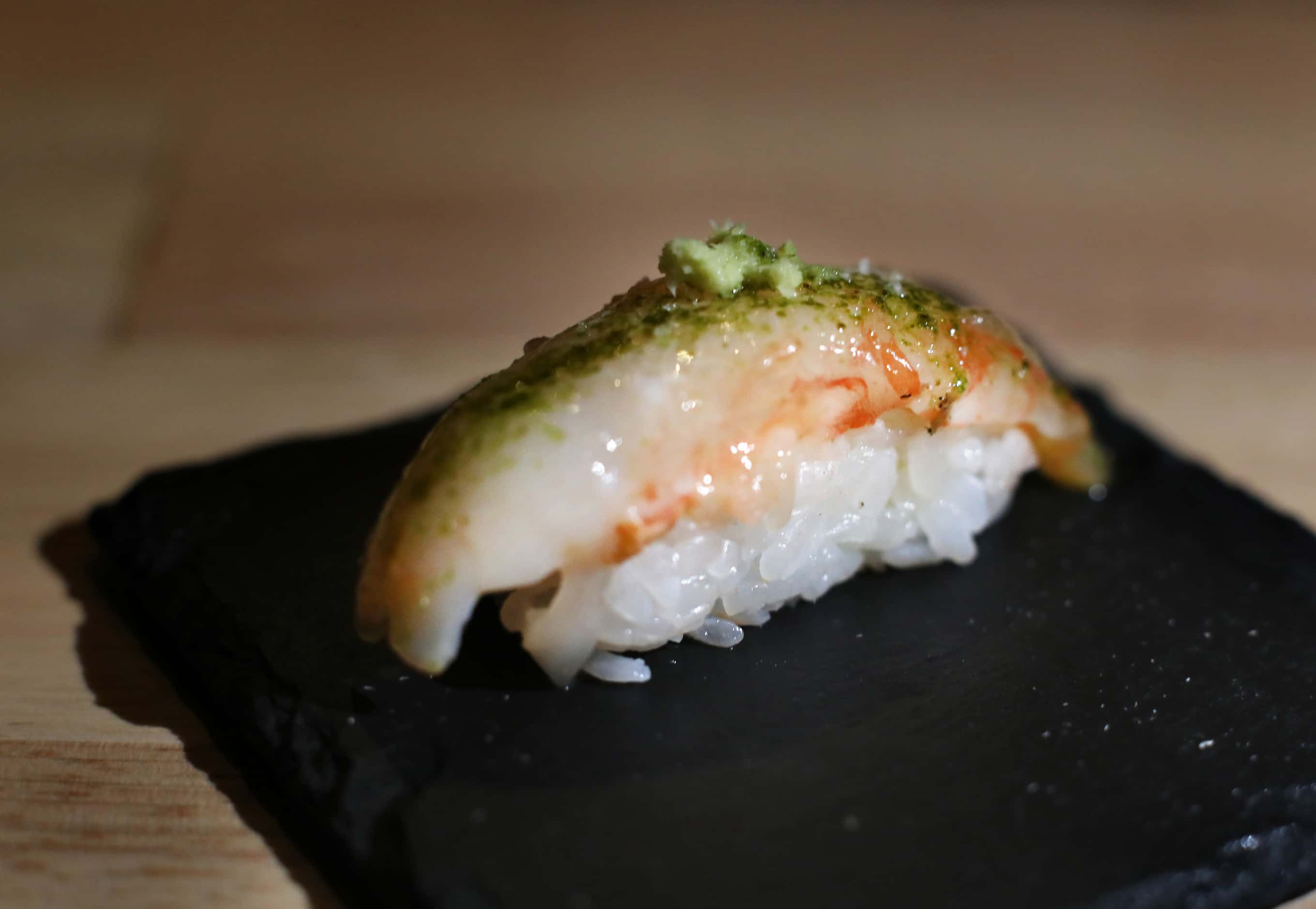 The Prawn at Sushi By Scratch, a secret pop-up restaurant on the eighth floor of The...