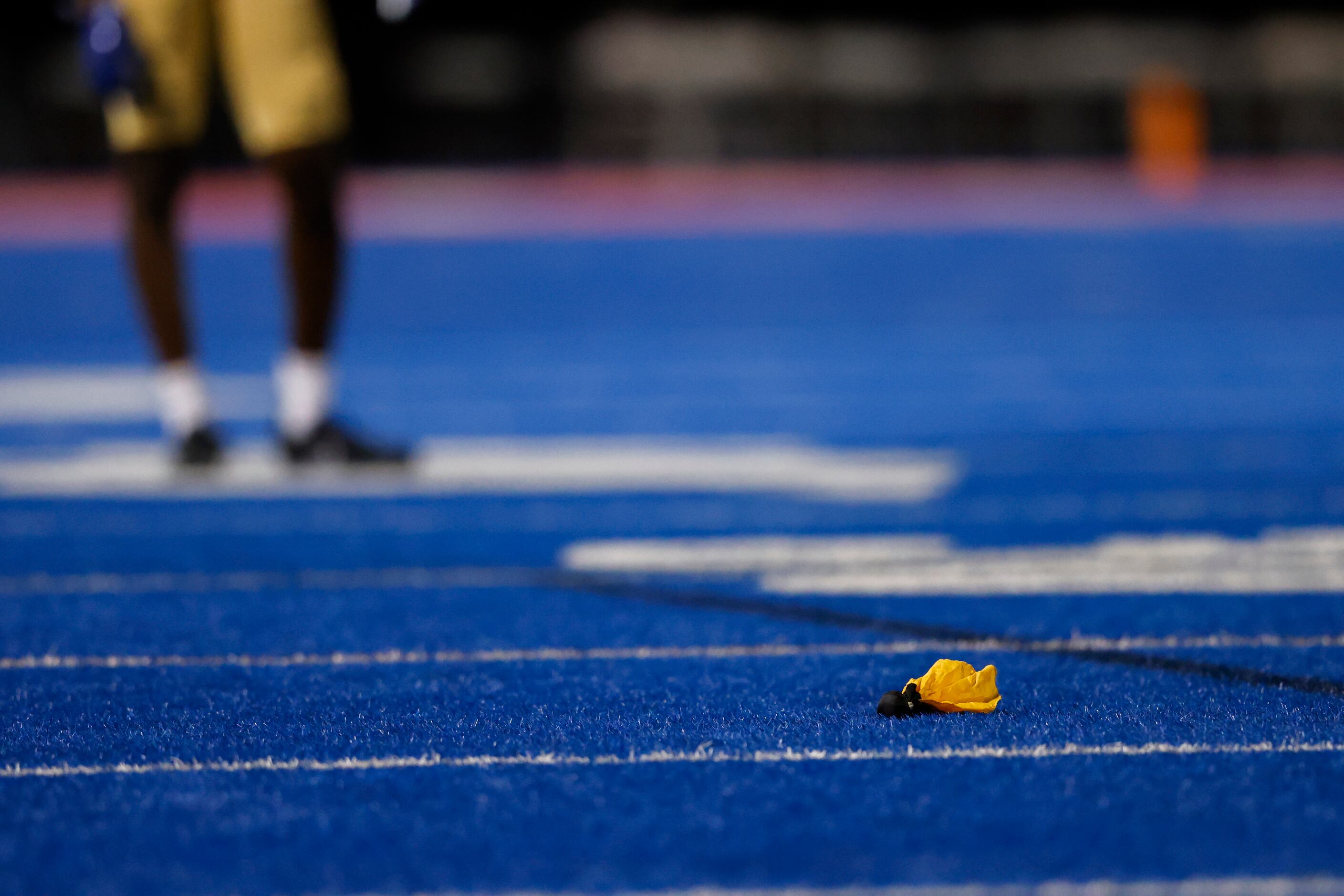 A flag is called during a play in the second quarter of a nondistrict football game between...