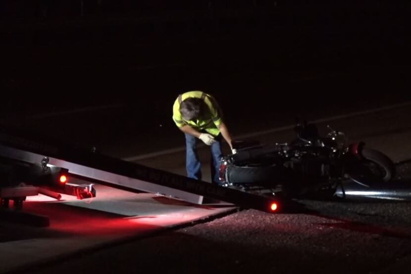 A motorcyclist died in a collision on southbound Interstate 45 early Monday.