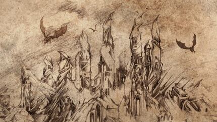 A sketch of towers in Valyria from a "Game of Thrones" DVD featurette  