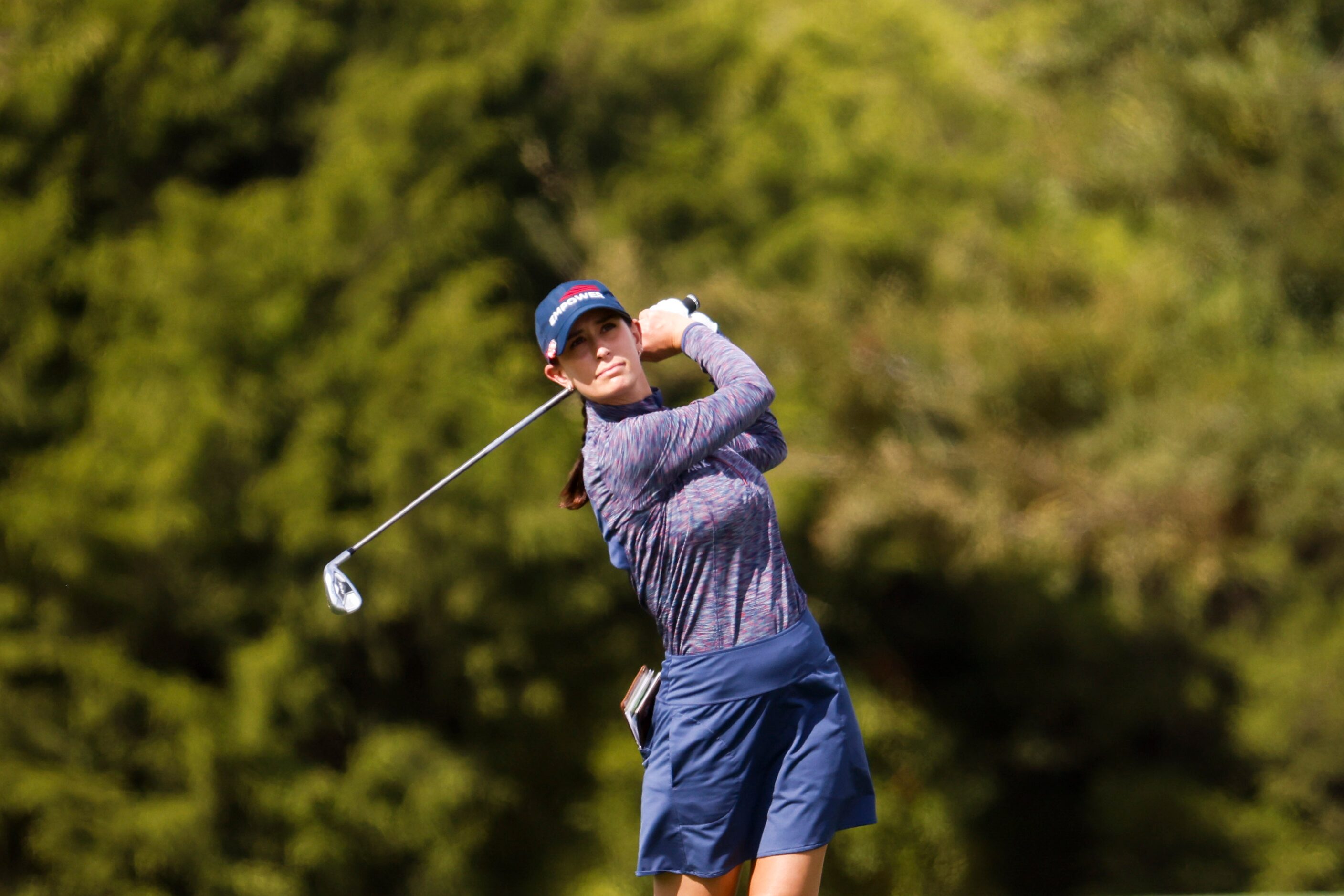 Cheyenne Knight of United States hits on the 10th fairway during the first round of The...