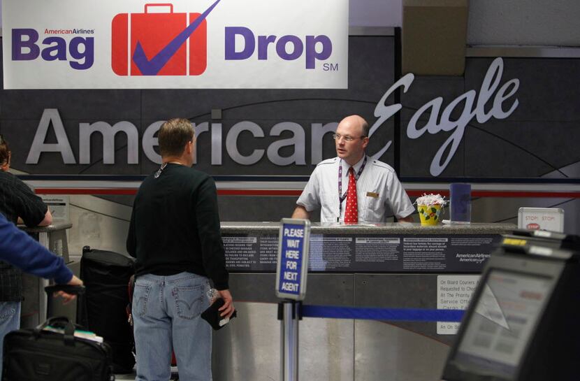  The American Eagle ticketing area in Terminal B at DFW Airport. (Louis DeLuca/The Dallas...