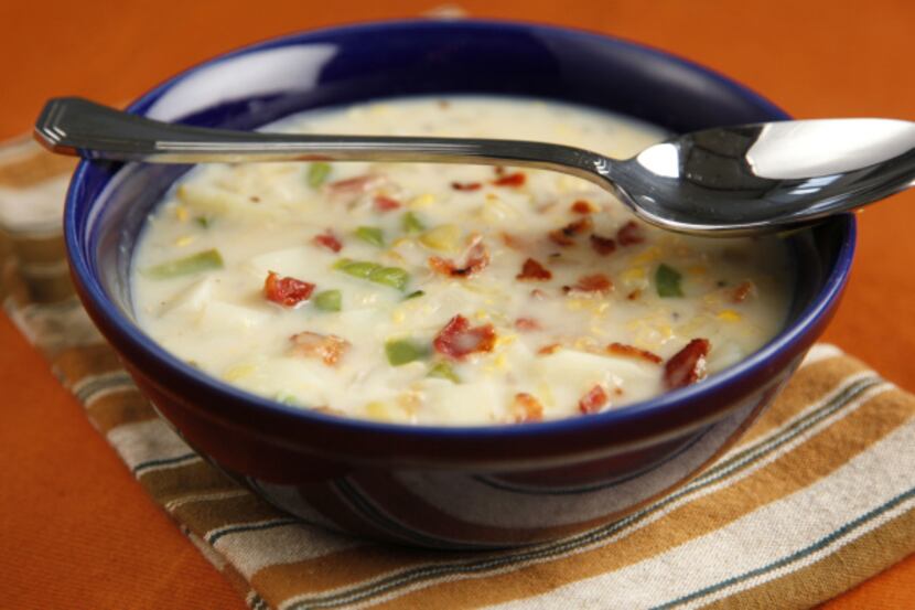Chunky Corn and Green Chile Chowder
