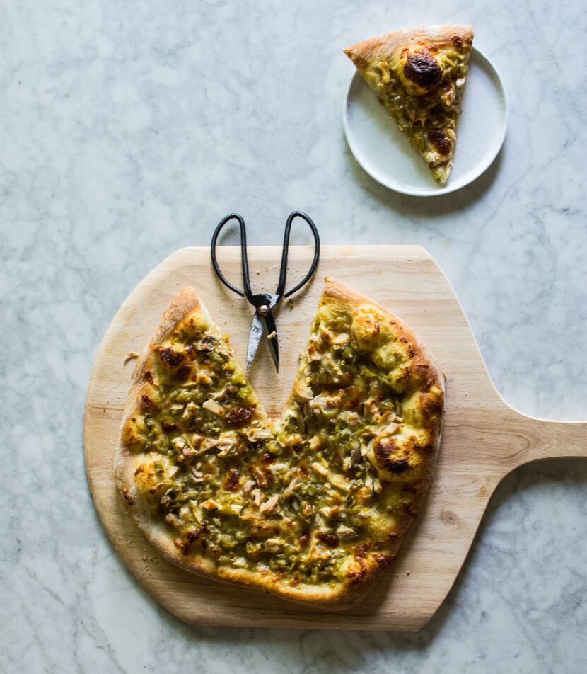 Hatch Green Chile Pizza by Rebecca White