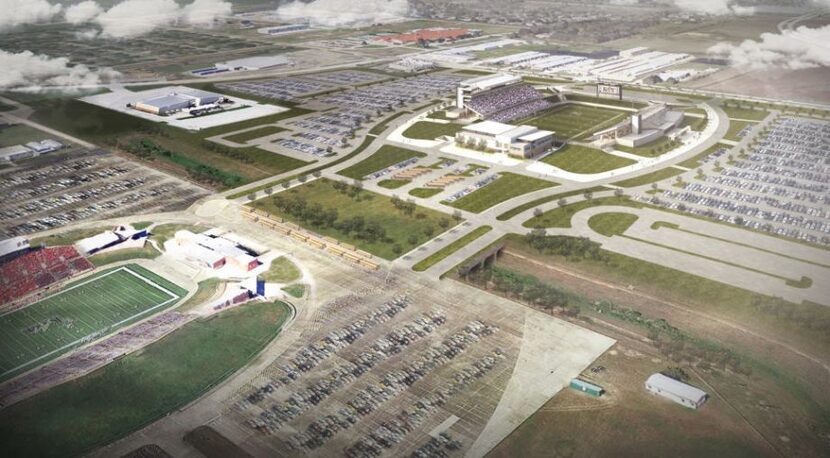 Artist rendering of new Katy ISD Stadium (Katy ISD)