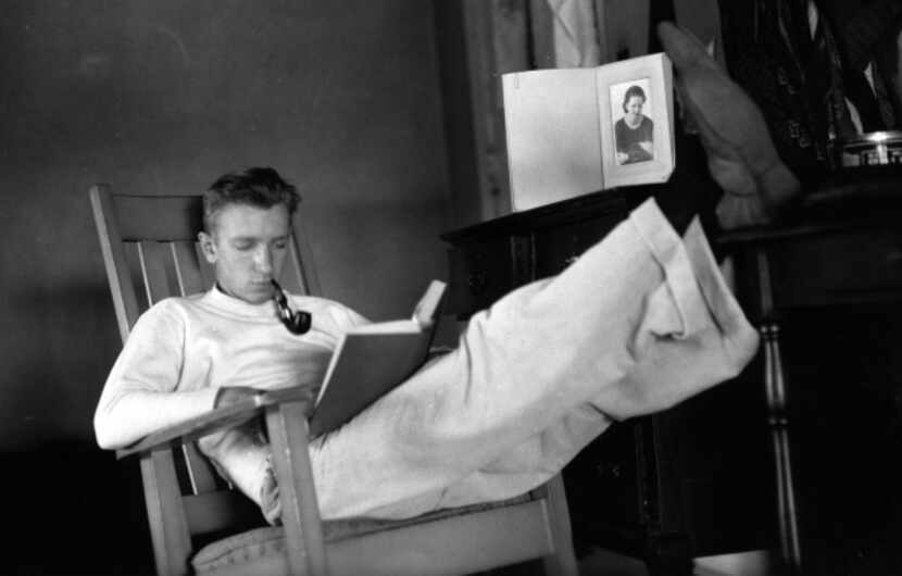 Walter Cronkite, as a student at the University of Texas at Austin, where he kept a photo of...