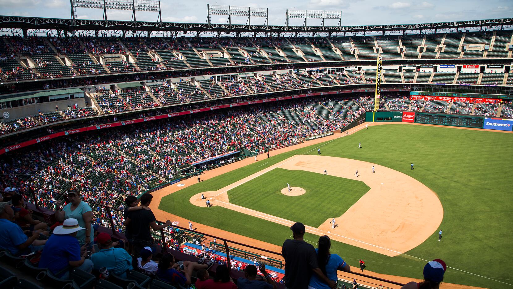 File photo of Globe Life Park in Arlington from 2017. (Smiley N. Pool/The Dallas Morning News)