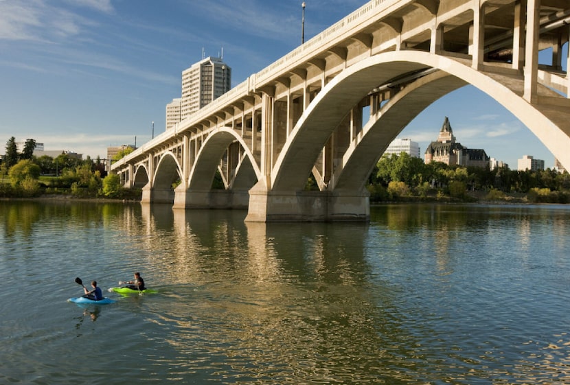 Saskatoon is a handsome city on the shores of the South Saskatchewan River. 