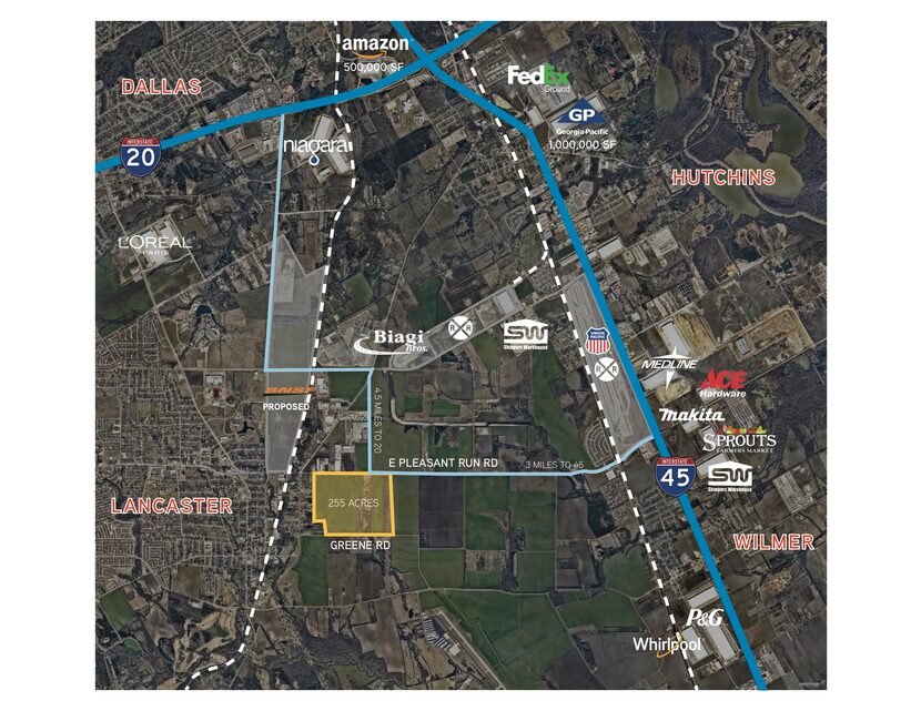 The land developer Mike Rader purchased is on Pleasant Run Road west of Interstate 45.