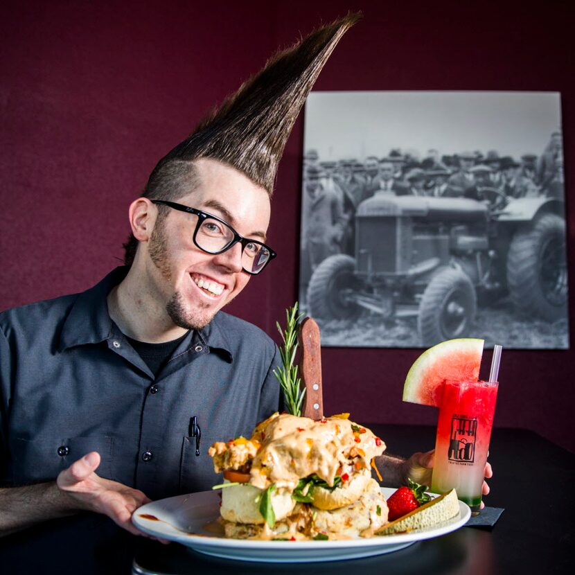 The fried chicken benedict at Hash House A Go Go looks like it could be larger than server...