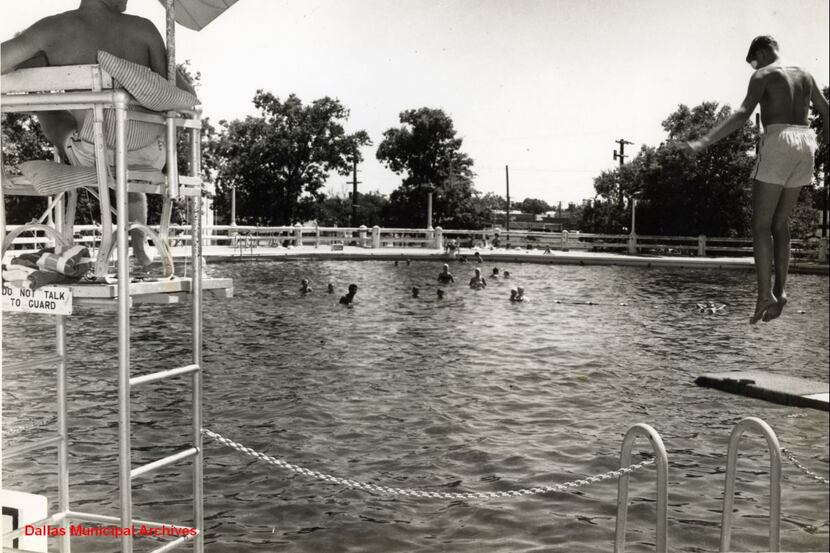A photo of Fair Park's pool that closed in 1959. 