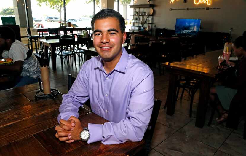 Chris Vasquez, 19, of Frisco is a student at Collin College who leads a gun safety group...