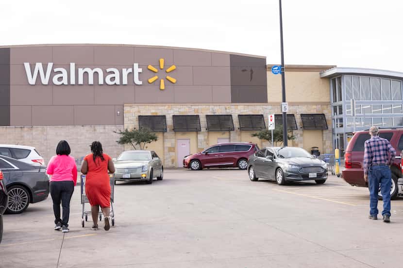 The exterior of the Walmart at 200 Short Blvd. in Dallas. The retailer lifted its in-store...