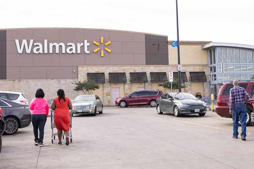 The exterior of the Walmart at 200 Short Blvd. in Dallas. The retailer lifted its in-store...
