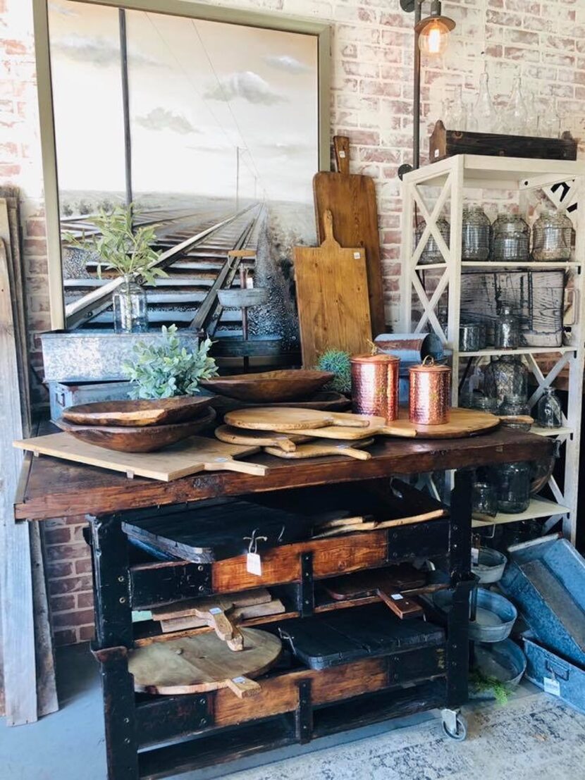 Boxcar House in Frisco   which sells handcrafted furniture from old train car materials,...