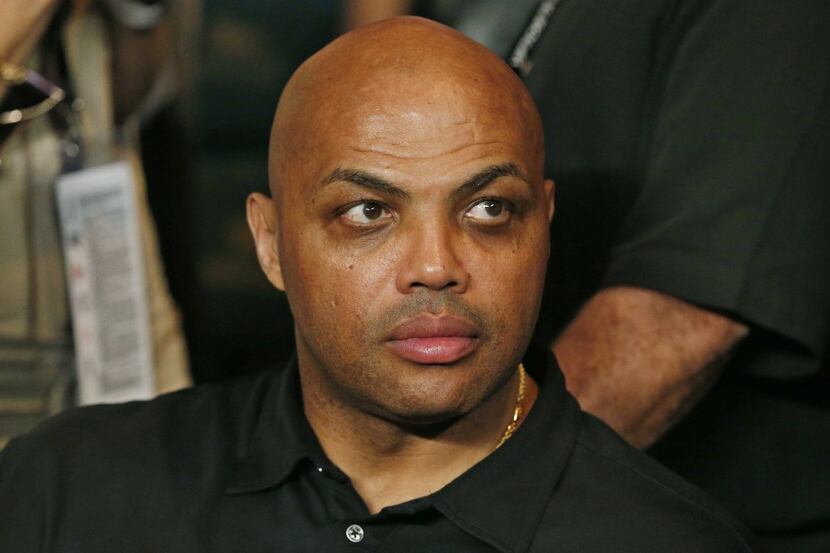 FILE - In this May 2, 2015, file photo, Charles Barkley joins the crowd before the start of...