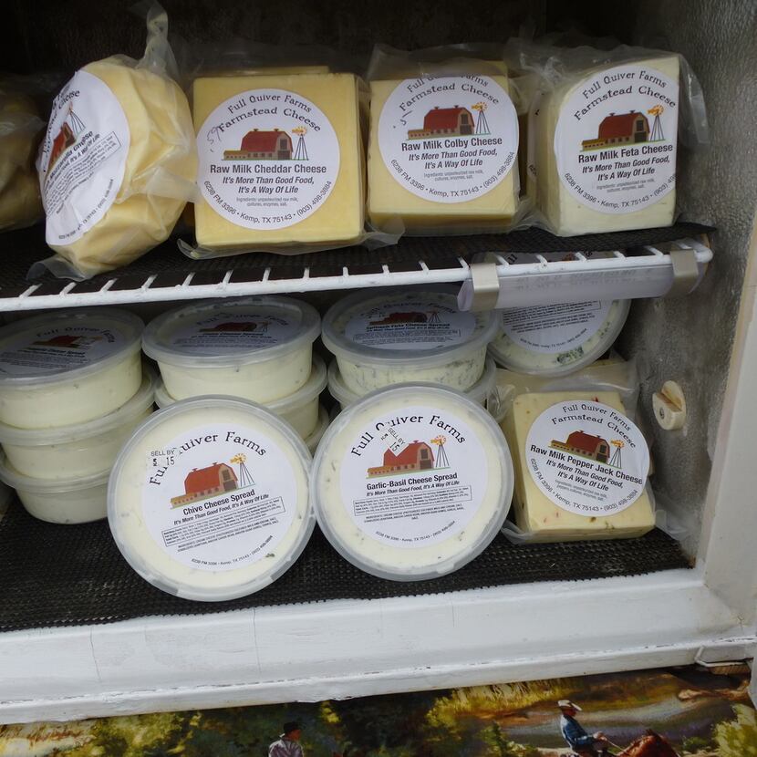 Truth Hill Farm brings Full Quiver Farms cheeses and spreads to the Rockwall Farmers Market...