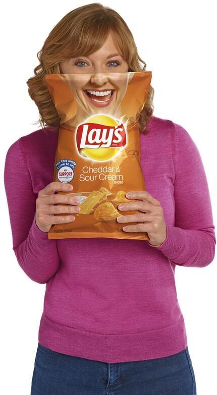 Paige Chenault of the Birthday Party Project is featured on Lay's potato chip bags.