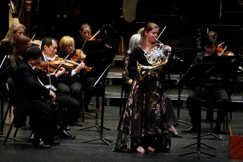 Hornist Molly Norcross performed in Britten's "Serenade for tenor, horn and strings" with...