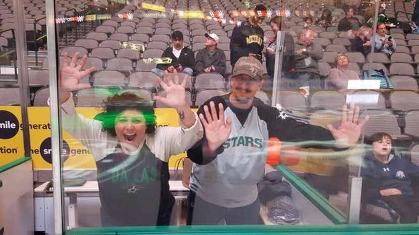 "Locked up" in the Dallas Stars Pre-game Penalty Box Experience.